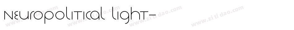 Neuropolitical Light字体转换